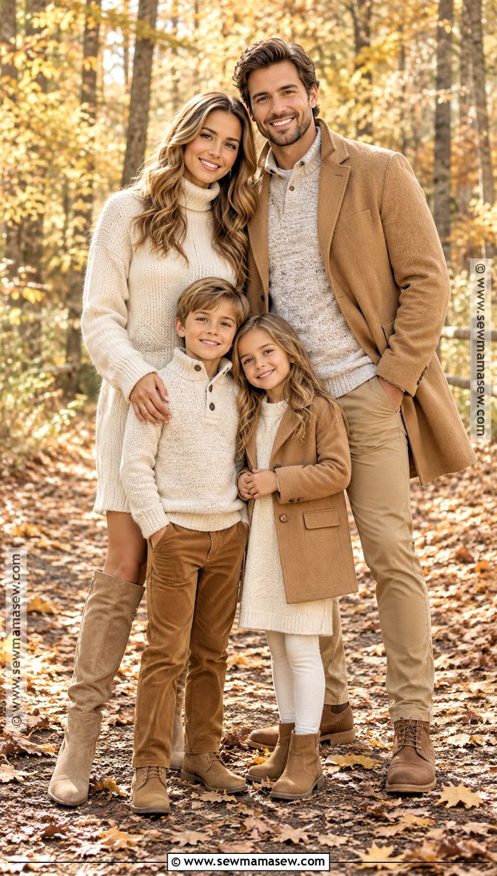 Cream And Camel Fall Family Picture Outfit - 25 outdoor fall family pictures outfits