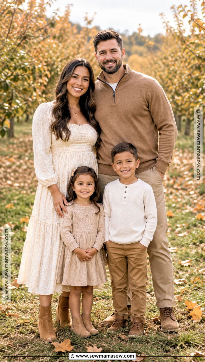 Cream And Camel Fall Family Picture Outfits - 15 fall neutral outfits family pictures