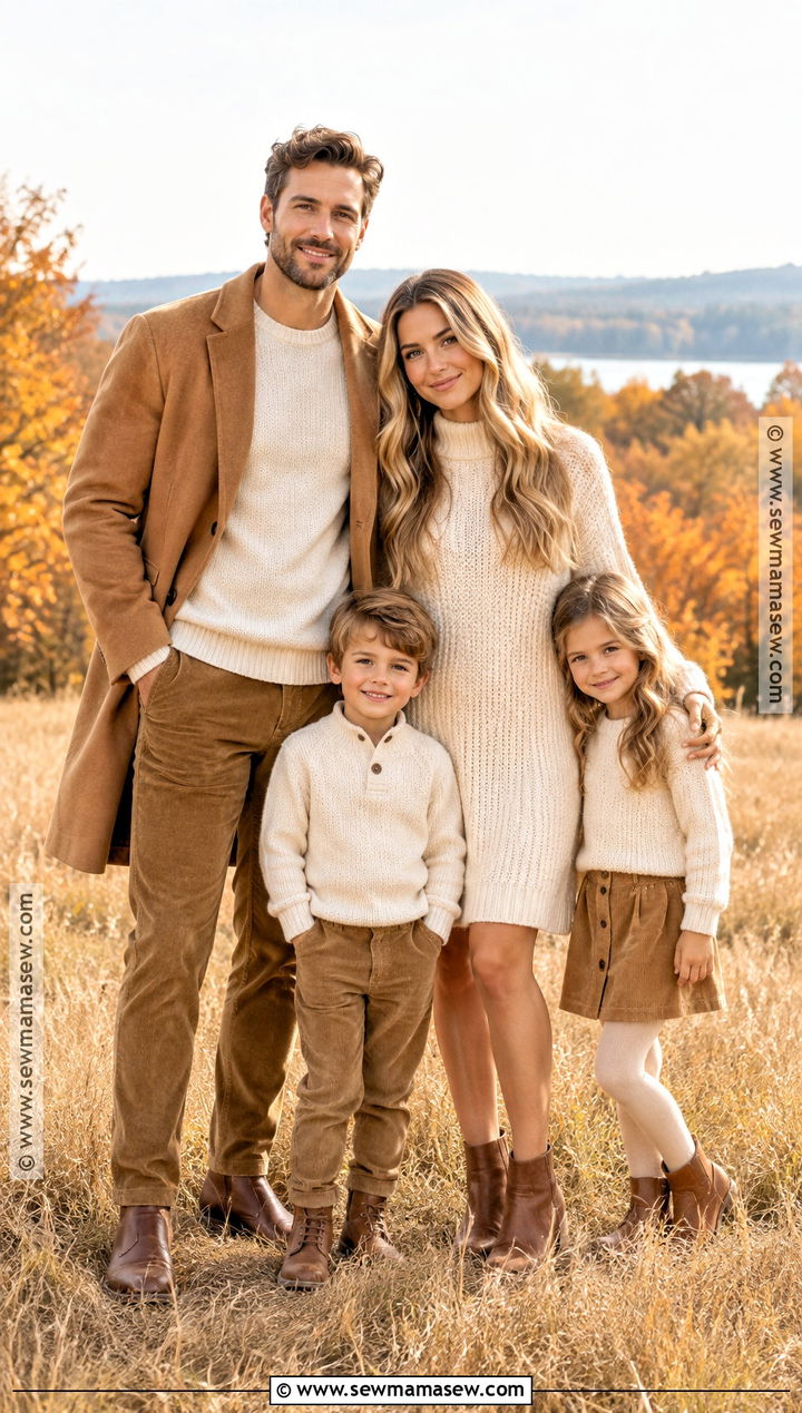 Cream And Camel Fall Family Picture Outfits - 15 family outfits for fall pictures