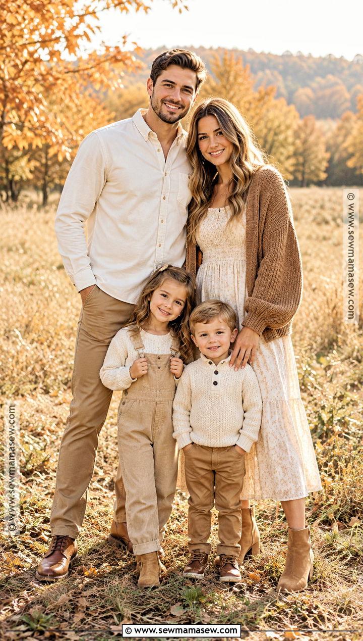 Cream And Camel Fall Family Session Outfit - 15 fall family session outfits