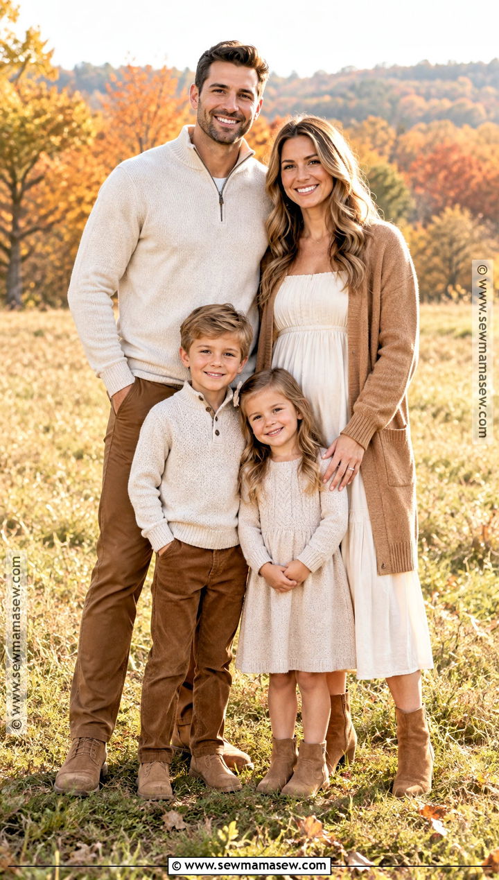 Cream And Camel Family Fall Picture Outfit - 25 family fall pictures outfits