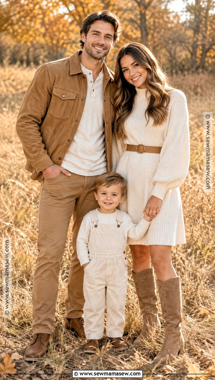 Cream And Camel Family Picture Outfit - 15 fall family of 3 pictures outfits