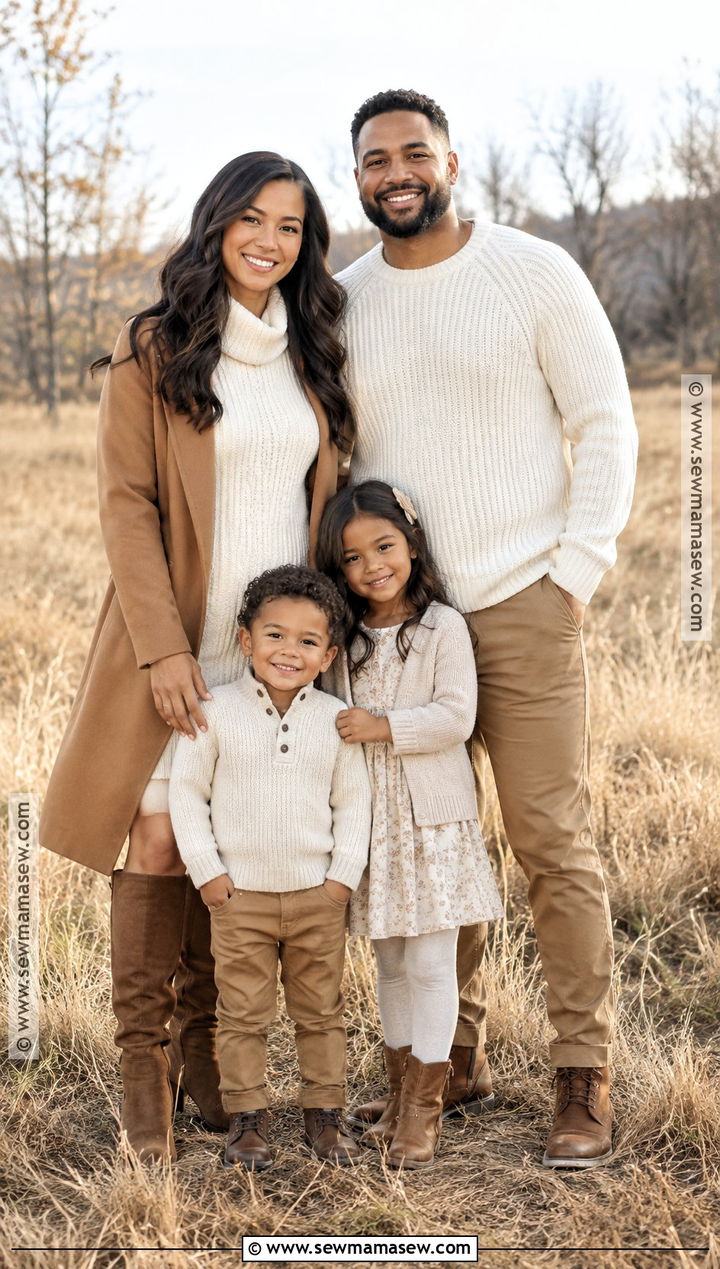 Cream And Camel November Family Photo Outfits - 20 november family pictures outfits