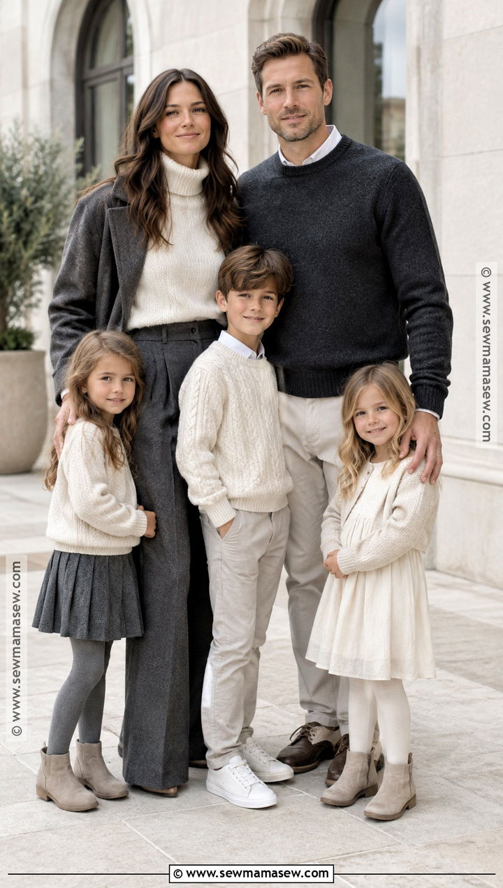 Cream And Charcoal Family Photo Outfit - 15 cream fall outfit family photos ideas