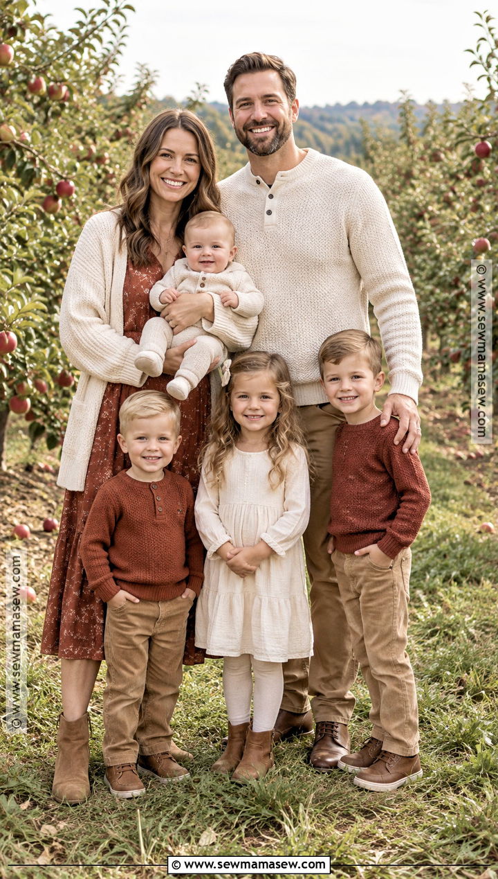 Cream And Muted Rust Family Fall Picture Outfit - 15 family fall pictures outfits neutral
