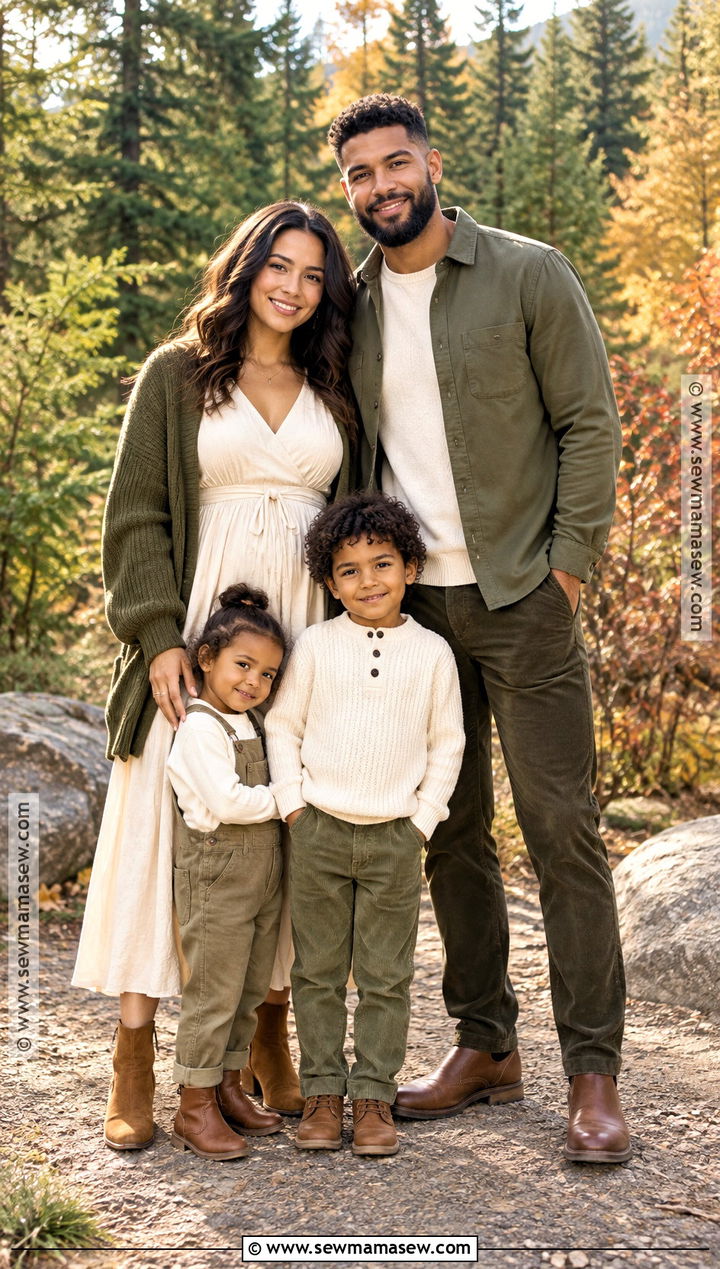 Cream And Olive Family Outfits - 15 fall family photos neutral outfits
