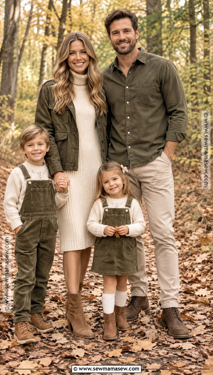 Cream And Olive Family Photo Outfit - 15 cream fall outfit family photos ideas