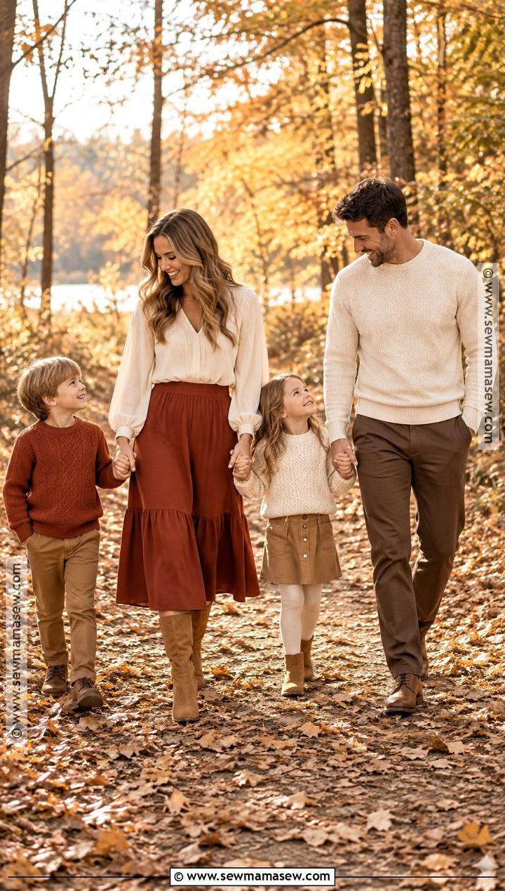 Cream And Rust Family Photo Outfit - 15 cream fall outfit family photos ideas