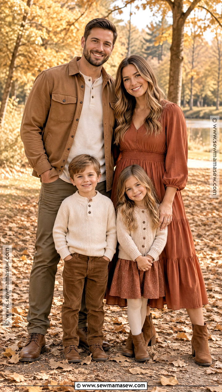 Cream Camel And Rust Family Photo Outfits - 20 Family Photo Outfits Fall Color Schemes