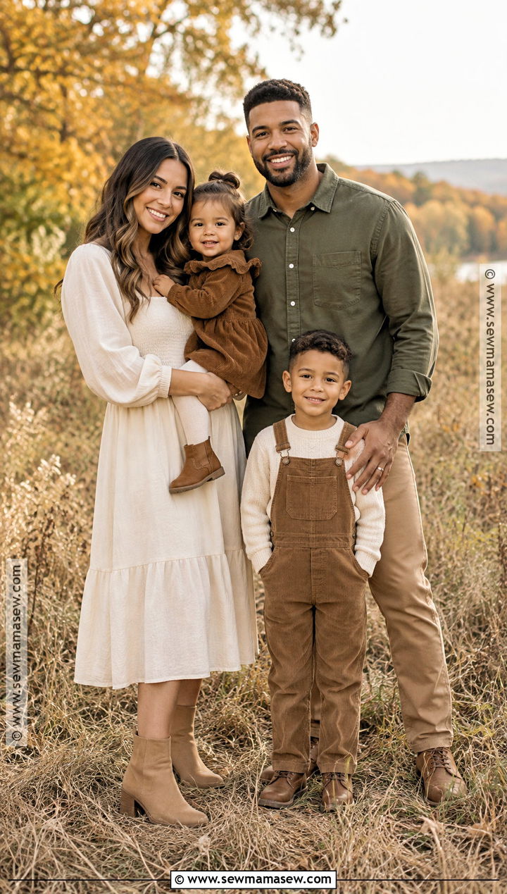 Cream Camel and Olive Fall Family Photo Outfits - 20 Fall Family Photo Outfits Color Combos