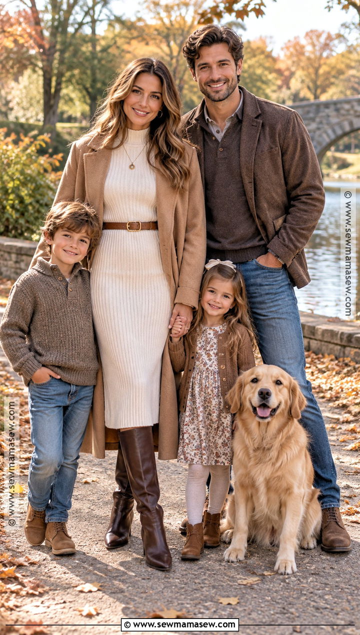 Cream Sweater Fall Photoshoot Dress - 15 fall dresses for photoshoot for family