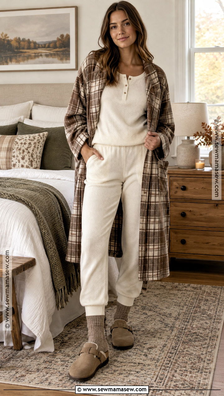 Cream Thermal Autumn Pyjamas - 20 Autumn Pyjamas Ideas