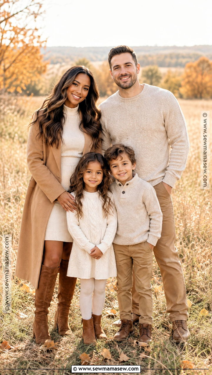 Cream and Camel Outfits for Fall Family Pictures - 15 fall outfit ideas family pictures