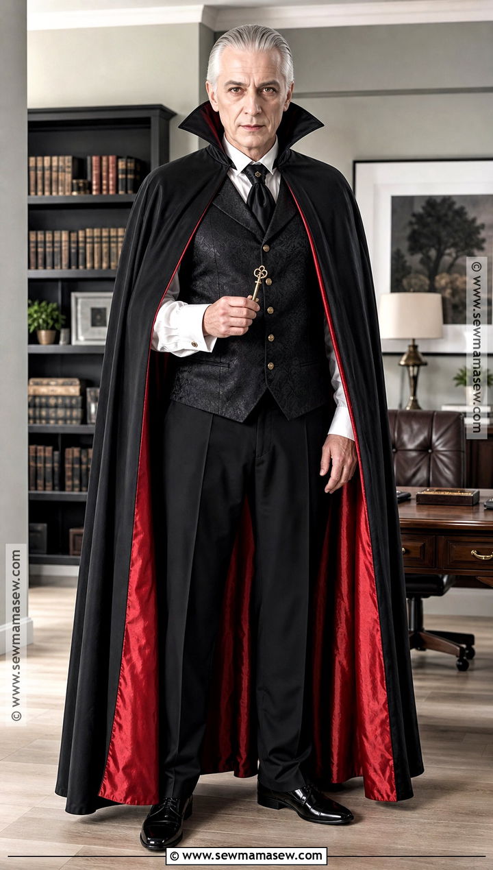 Creed Dracula Costume With Black Cape - 30 The Office Halloween Costumes