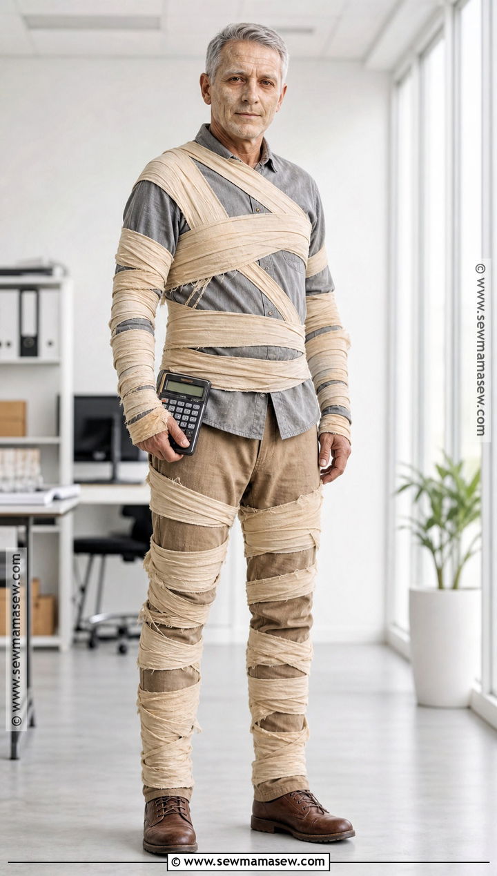 Creed Mummy Costume With Office Clothes - 30 The Office Halloween Costumes