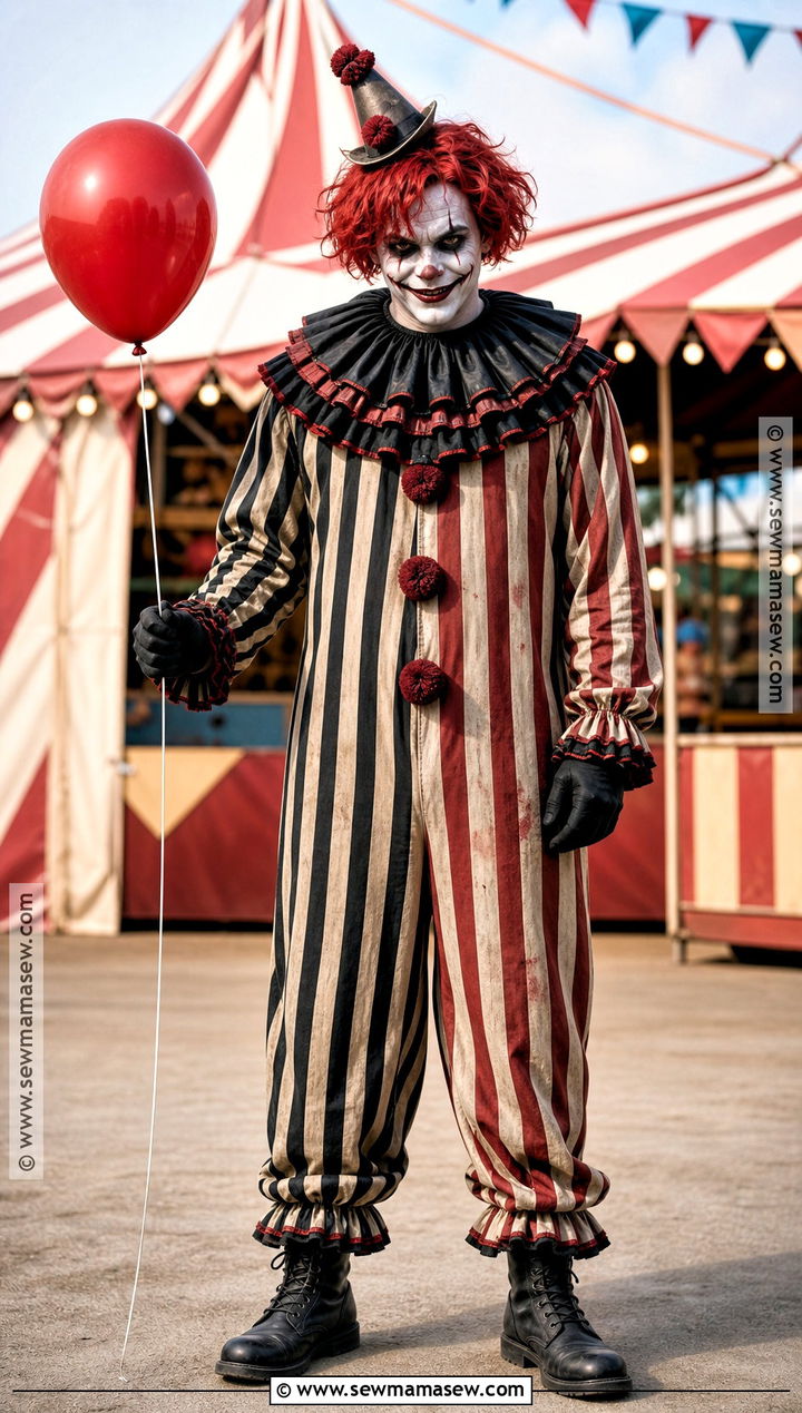 Creepy Carnival Clown Costume - 30 Clown Costume Ideas for Men