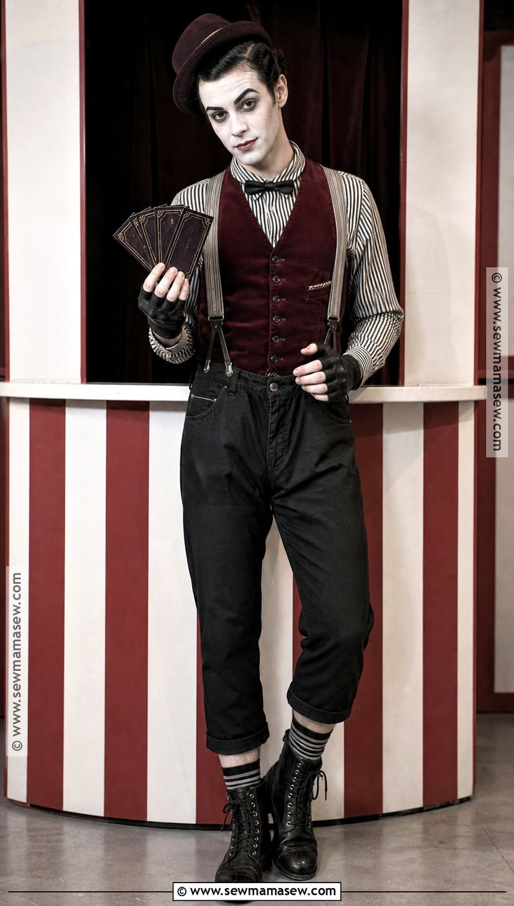 Creepy Carnival Ticket Seller Costume - 45 scary costumes