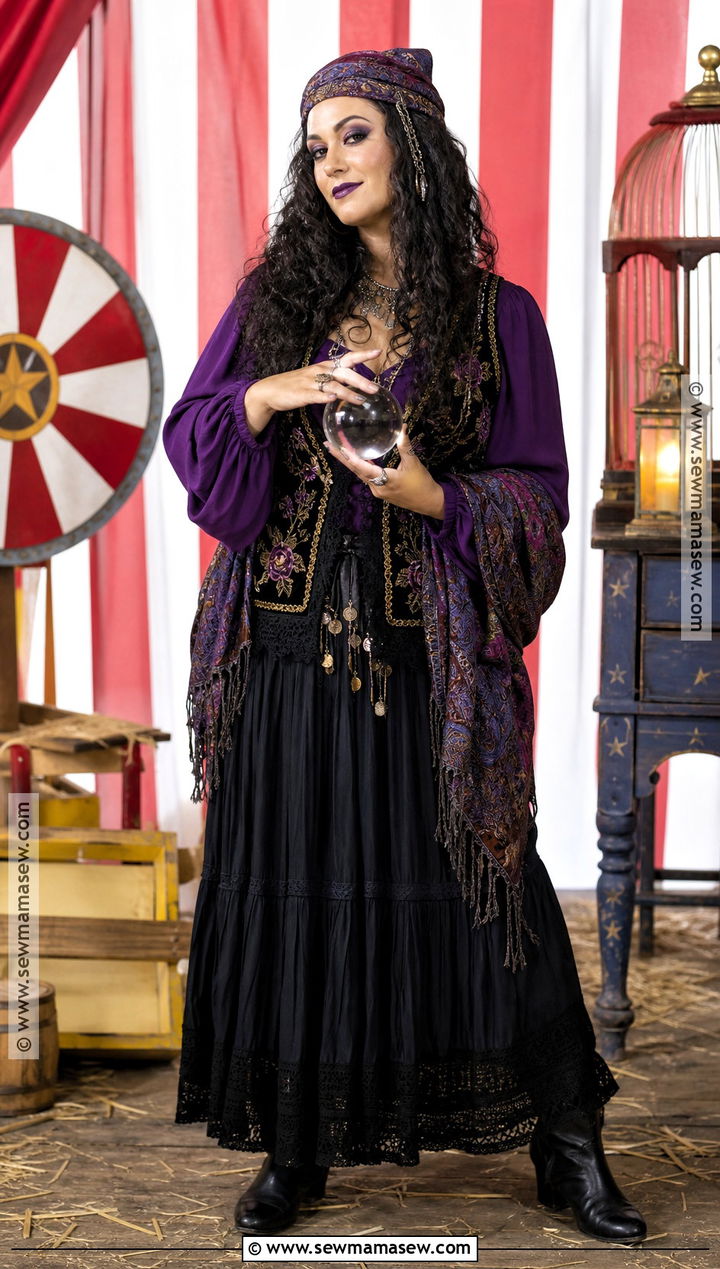 Creepy Fortune Teller Costume With Dark Layers - 50 scary halloween costume ideas