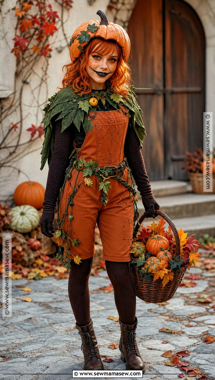 Creepy Pumpkin Person Costume - 40 scary halloween costume ideas