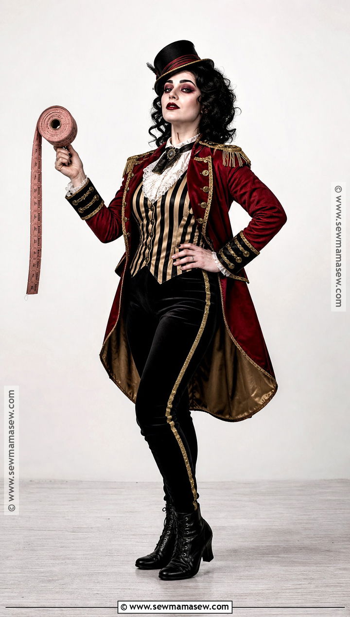 Creepy Ringmaster Costume With Red Tailcoat - 50 scary halloween costume ideas