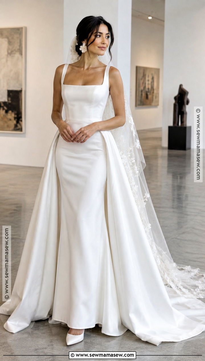 Crepe Fit And Flare September Wedding Dress - 15 Wedding Dresses September Brides