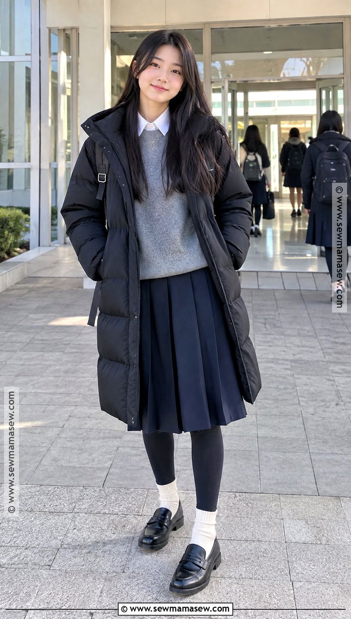 Crewneck Sweatshirt And Pleated Skirt Outfit - 20 Back To School After Winter Break Outfit Ideas