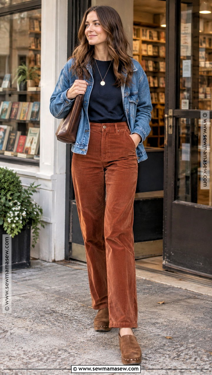 Crewneck Sweatshirt With Corduroy Pants - 20 fall crewneck sweatshirt ideas
