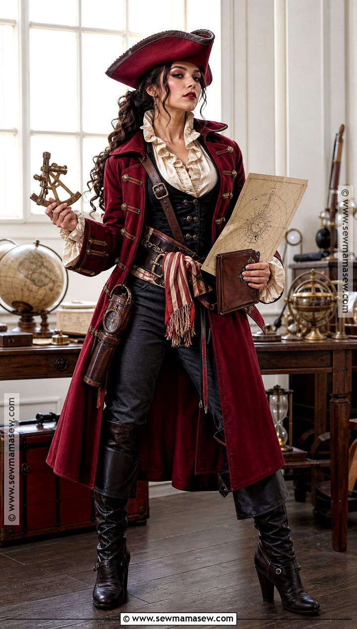 Crimson Navigator Pirate Cosplay - 30 pirate cosplay ideas for females