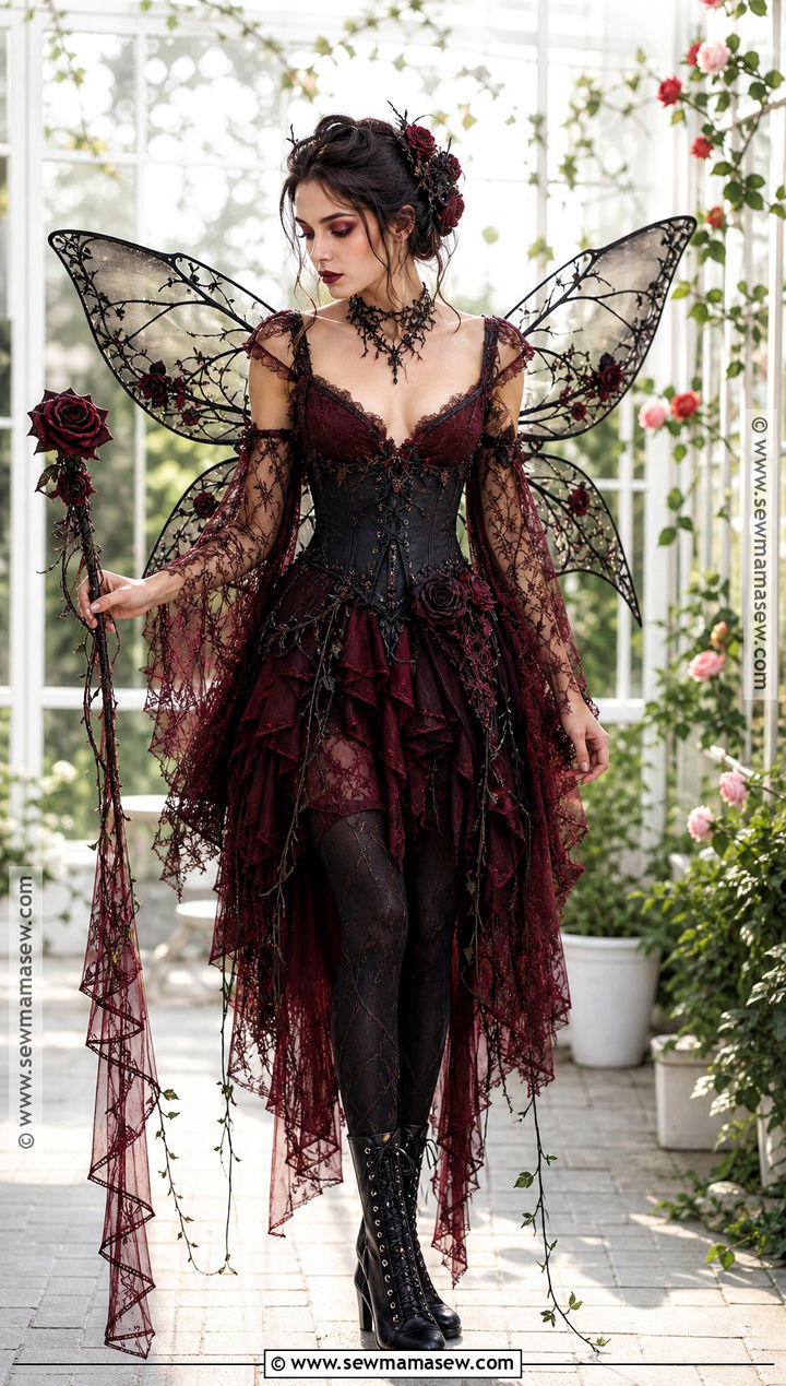 Crimson Thorn Dark Fairy Costume - 30 Dark Fairy Halloween Costumes
