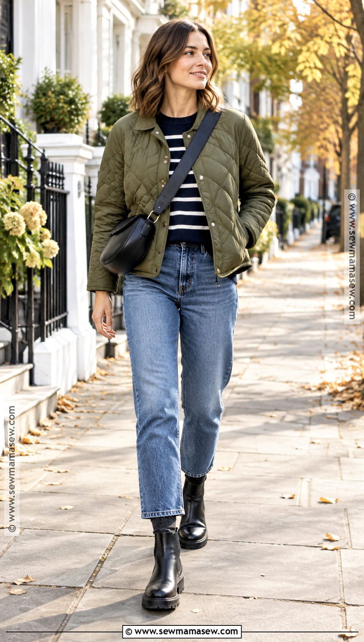 Cropped Jeans With Chelsea Boots - 20 fall jean outfits for women