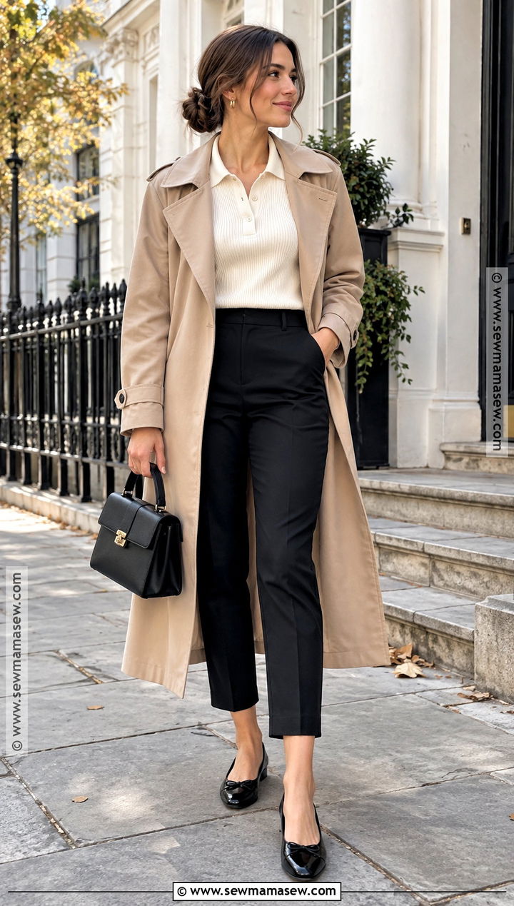 Cropped Pants With Trench Coat - 20 autumn pants