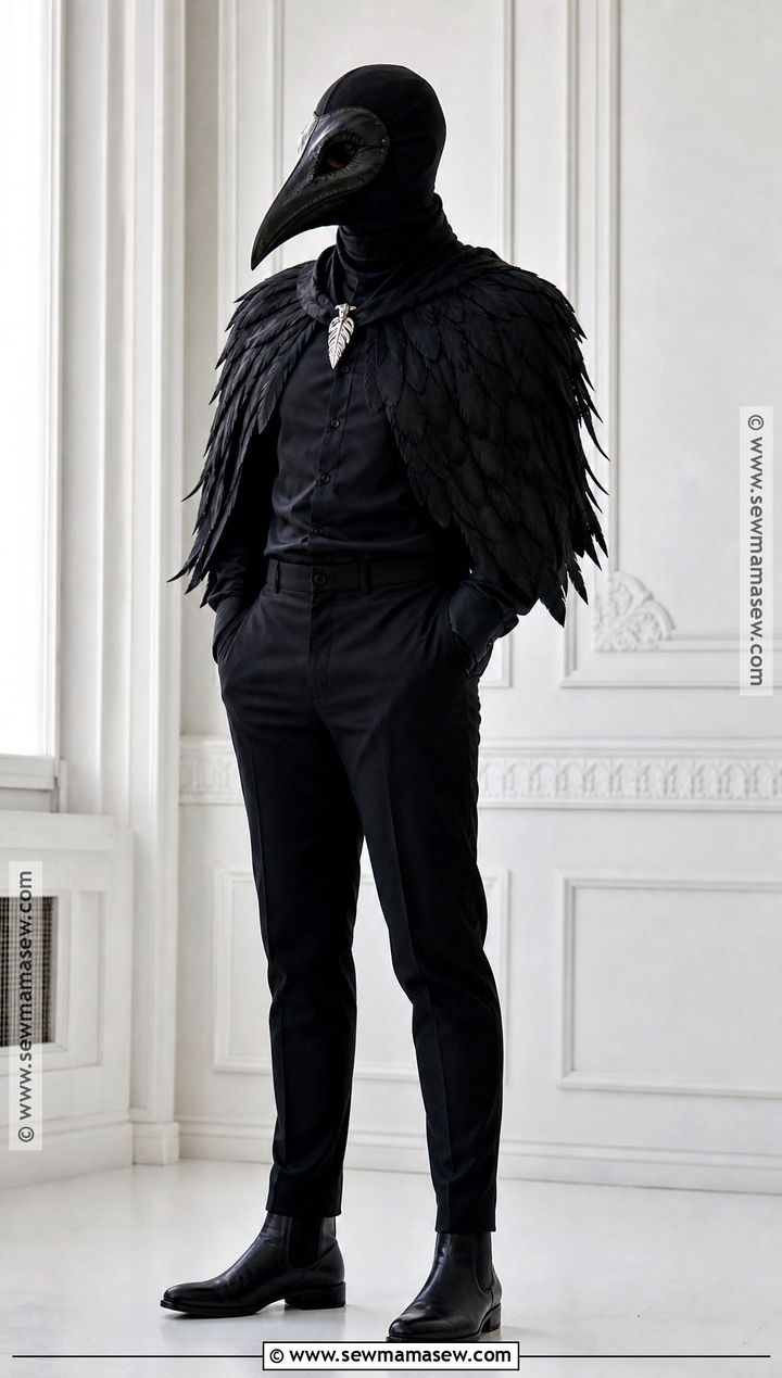 Crow Halloween Mask Costume - 40 halloween mask ideas