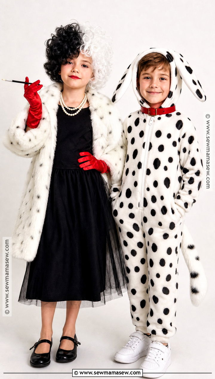 Cruella And Dalmatian Costume - 35 boy and girl halloween costumes