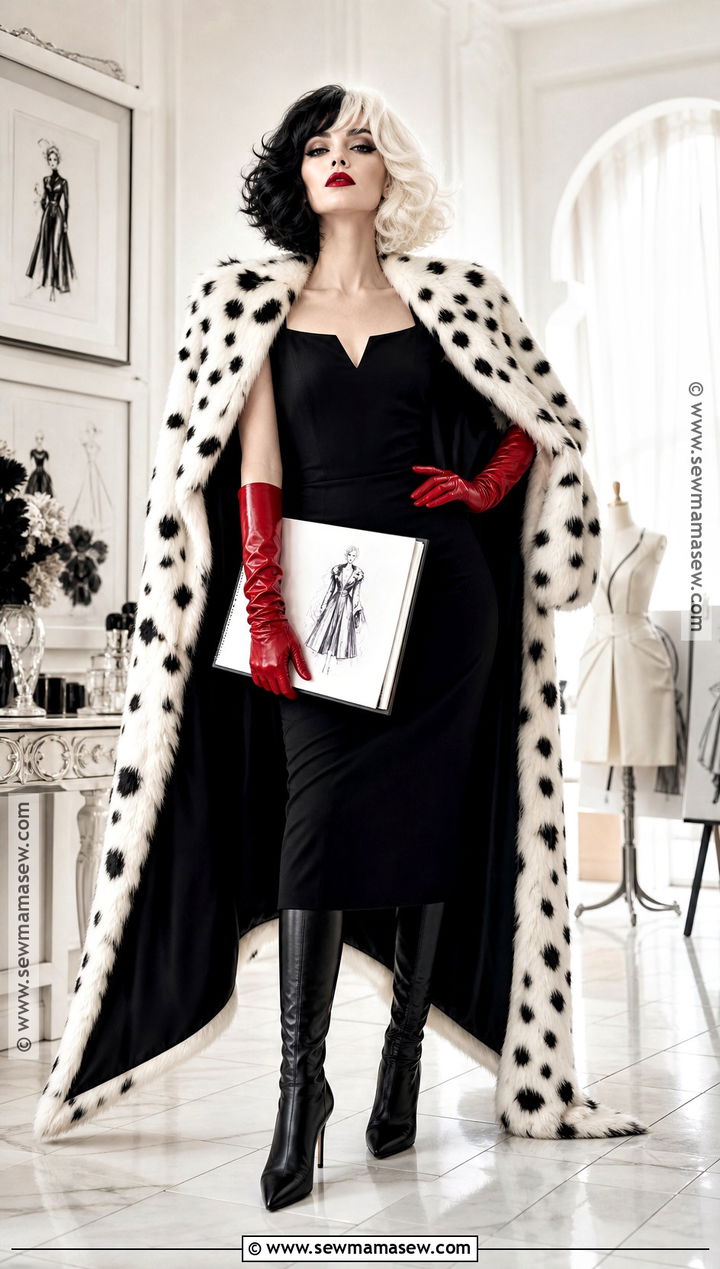 Cruella Black And White Film Costume - 30 Film Costume Ideas for Women