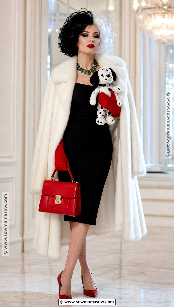 Cruella De Vil Black And White Costume - 30 Hollywood Characters Costume Ideas