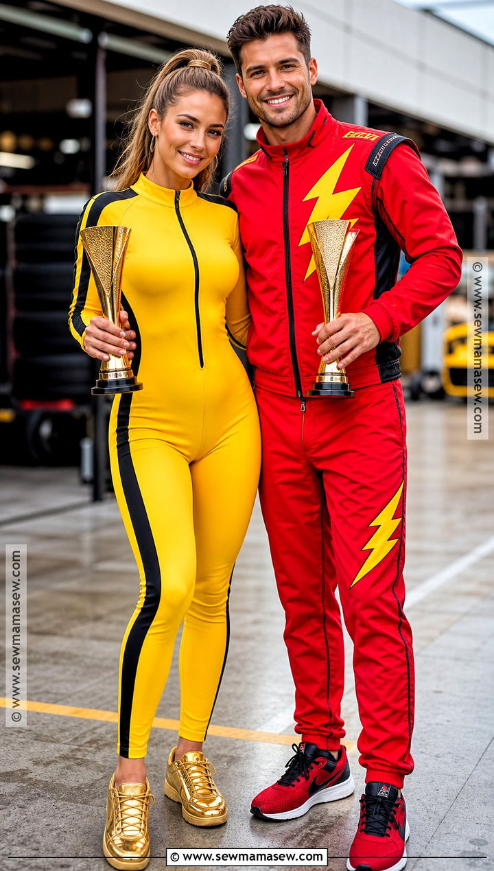 Cruz Ramirez And Lightning McQueen Costume - 30 cars couple costume ideas