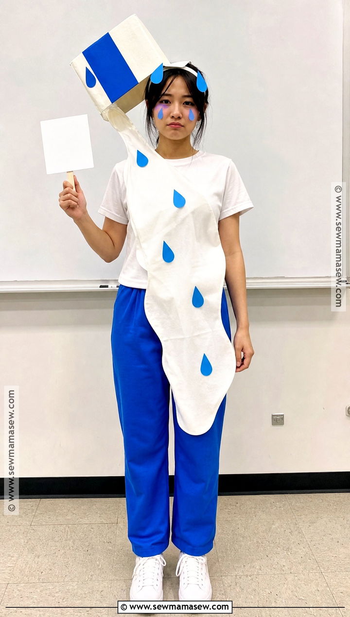 Cry Over Spilled Milk Idiom Costume - 30 Idiom Dress Up Day Ideas