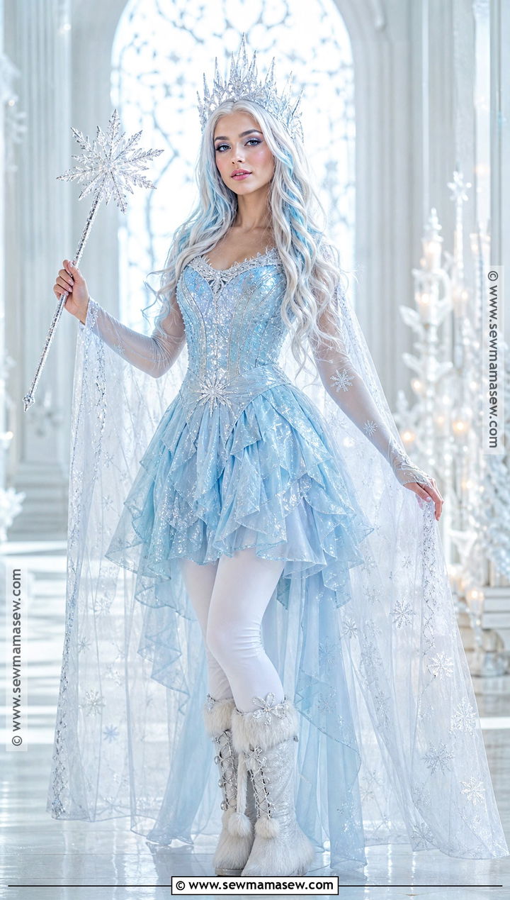 Crystal Winter Costume With Icy Blue Cape - 35 Ever After High Costumes