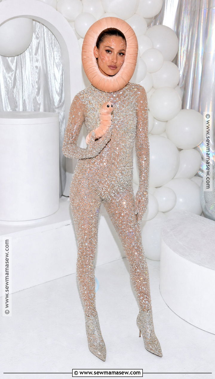 Crystal Worm After Party Costume - 30 heidi klum halloween costumes
