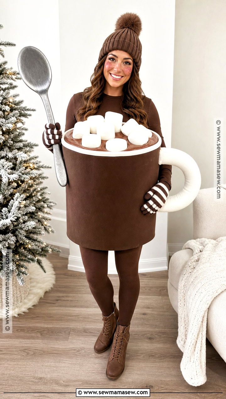Cup Of Hot Cocoa Costume With Marshmallows - 40 unique costumes