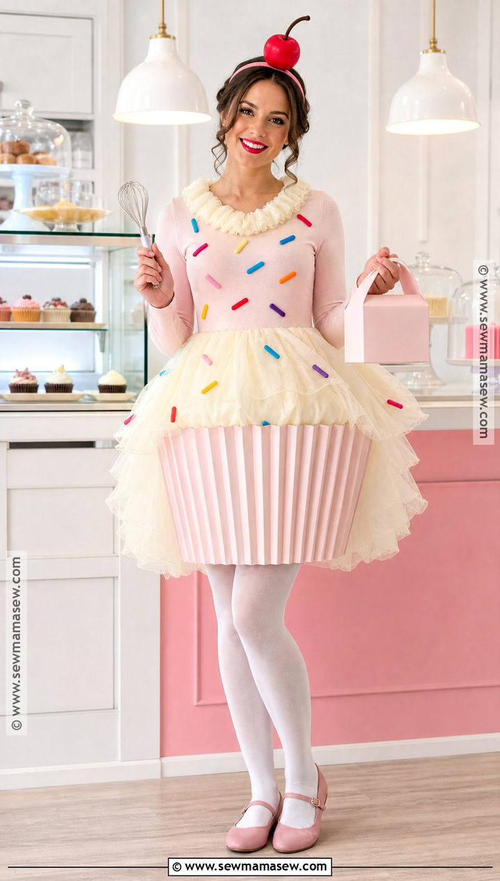 Cupcake Costume With Sprinkle Headband - 45 cute costumes