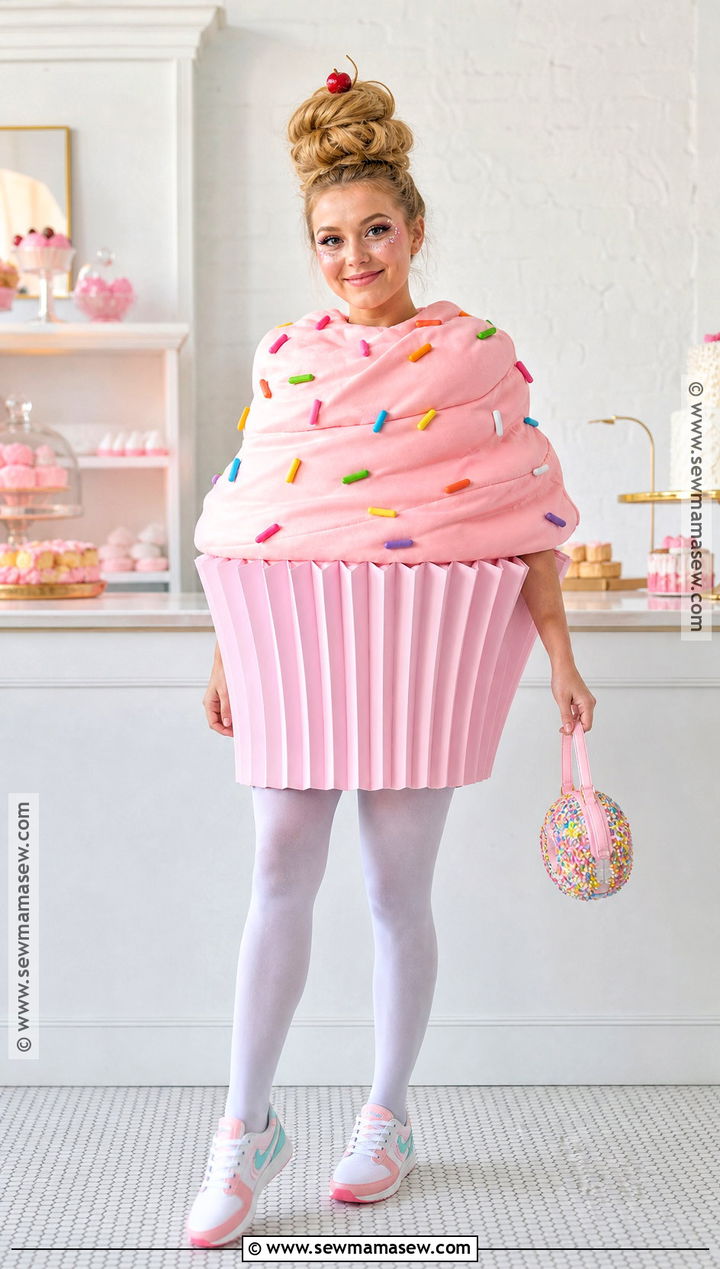 Cupcake Costume With Sprinkle Skirt - 40 cute halloween costume ideas