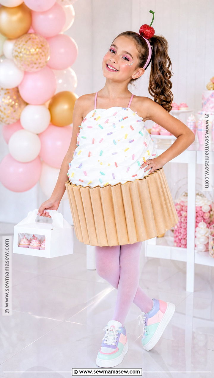 Cupcake Costume With Sprinkle Skirt - 30 costume ideas for girls