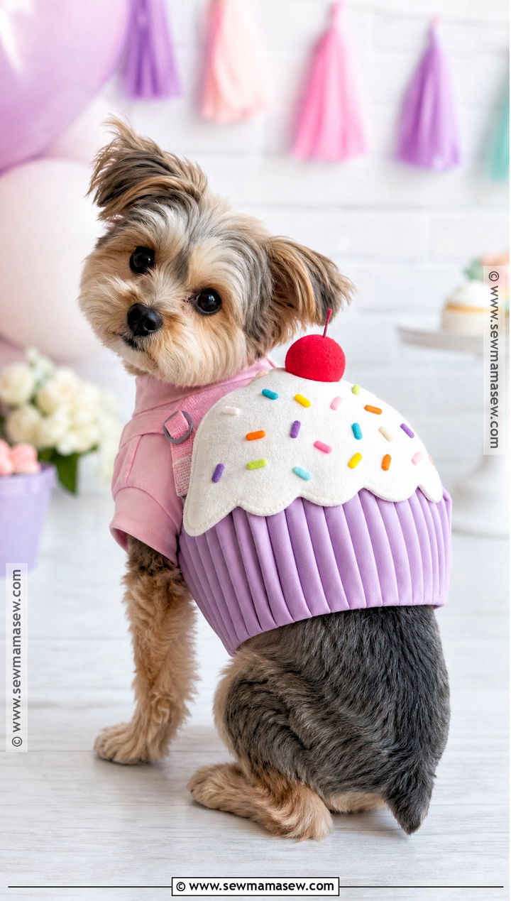 Cupcake Dog Costume With Sprinkle Vest - 35 dog costume ideas
