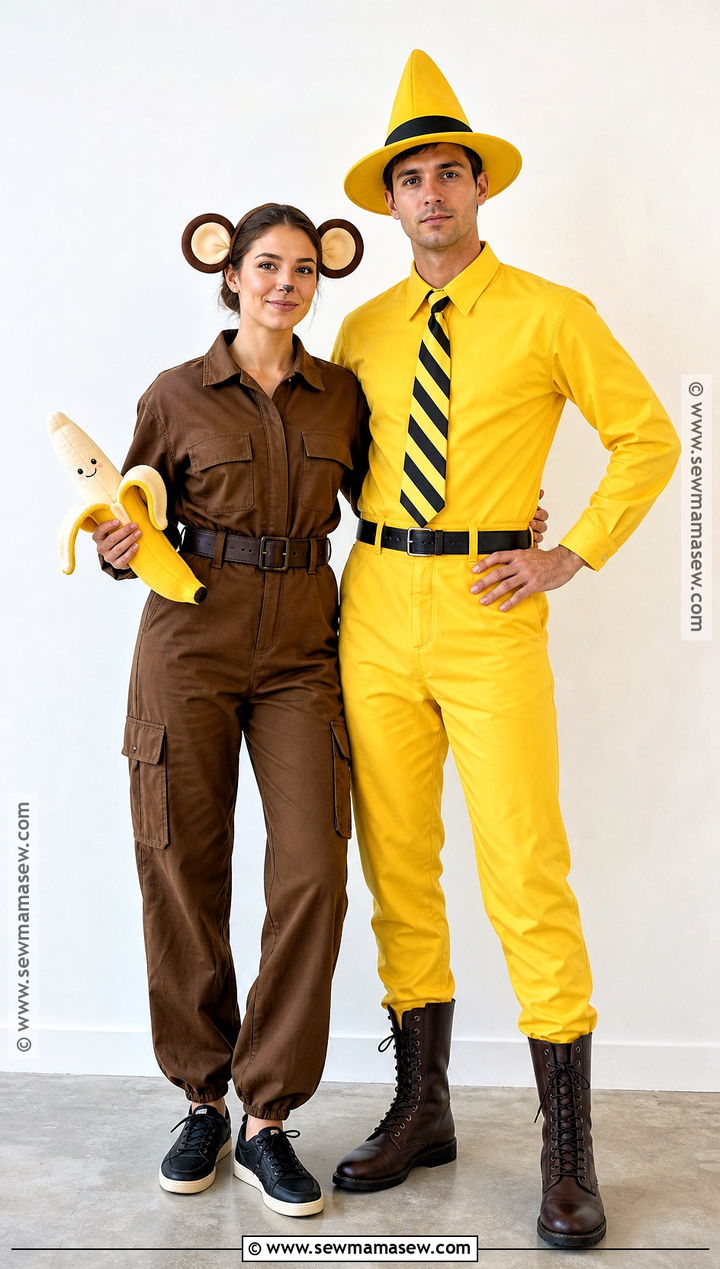 Curious George Costume With Brown Jumpsuit - 35 curious george couple costume ideas