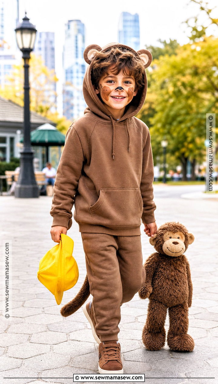 Curious George Costume With Yellow Hat - 30 story book costumes