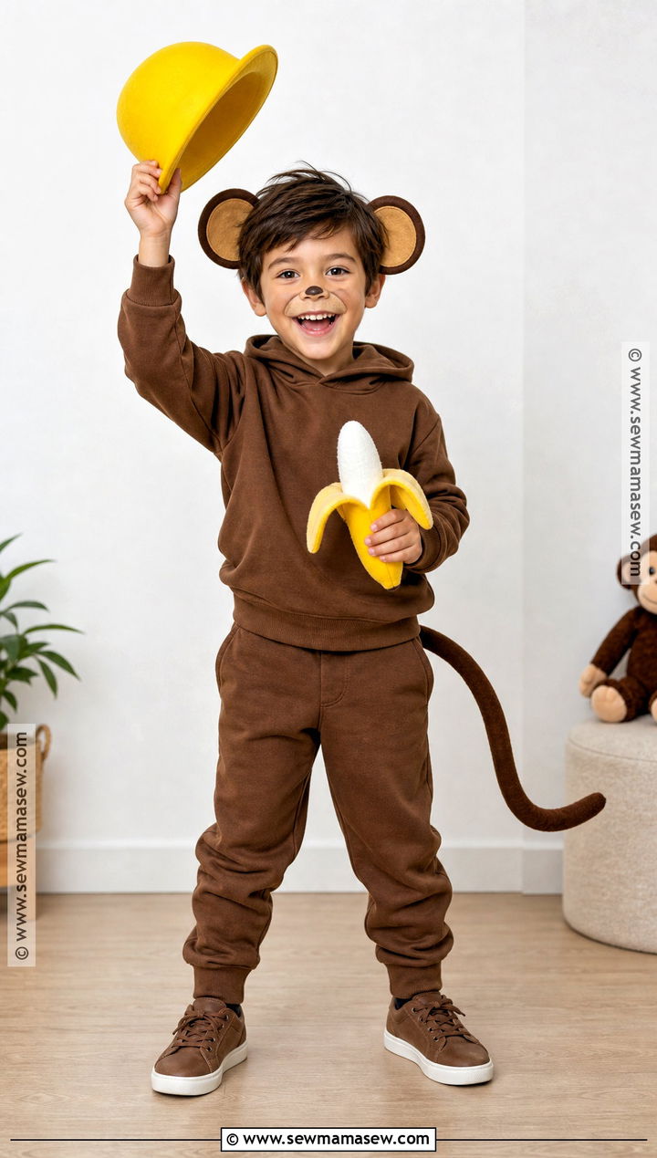 Curious George Costume With Yellow Hat - 30 boys book character costumes