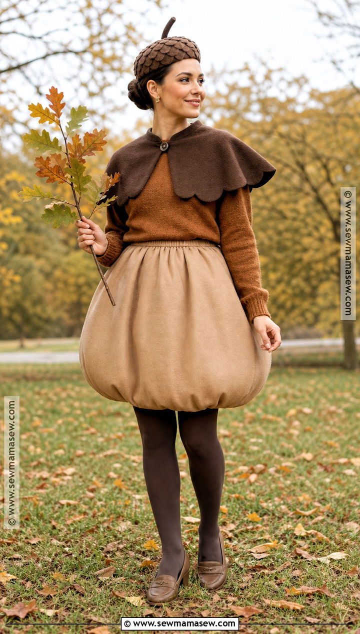 Cute Acorn Costume - 30 autumn costume ideas