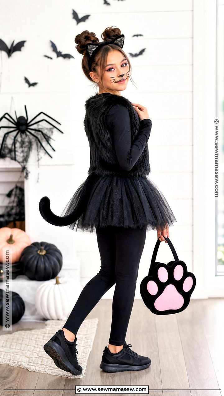 Cute Black Cat Costume With Tutu - 40 halloween costume ideas for girls