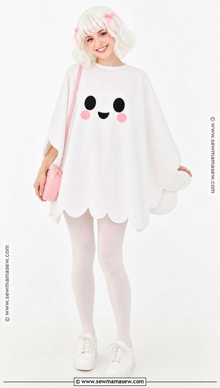 Cute Blushing Ghost Costume - 35 ghost halloween costume ideas